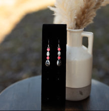 Load image into Gallery viewer, Pink &amp; White Buffalo Earrings
