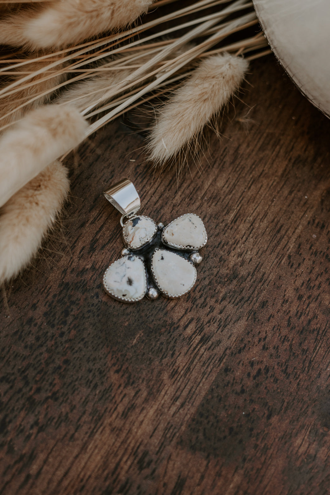 White Buffalo Cluster Pendant