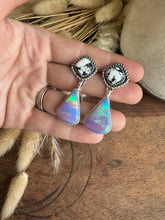 Load image into Gallery viewer, White Buffalo &amp; Aurora Opal Earrings
