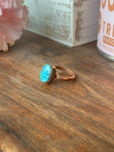 Load image into Gallery viewer, Copper/Turquoise Ring (sz 8)
