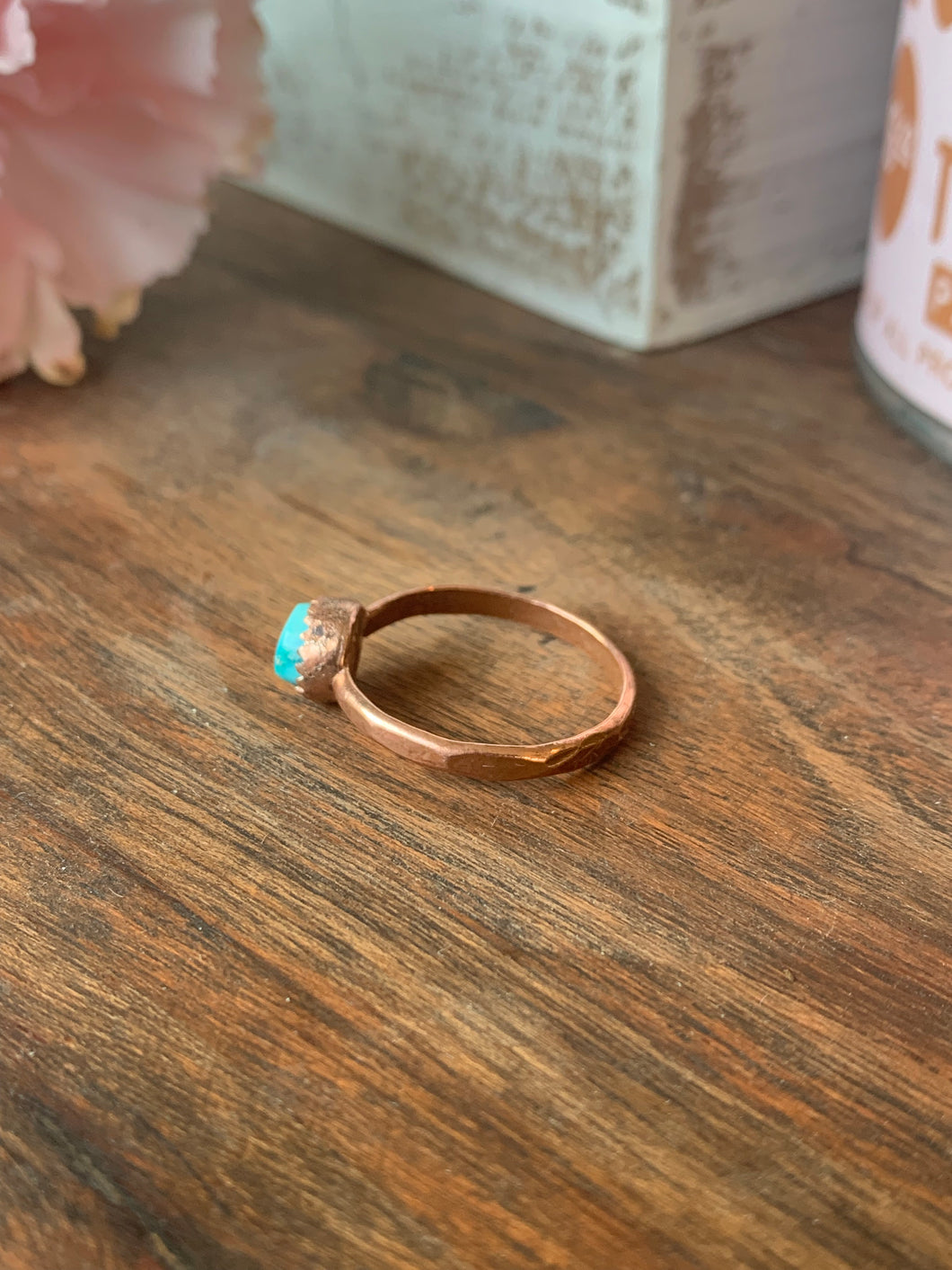 Copper/ Turquoise Ring (Sz 9.5)