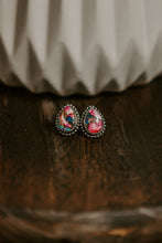 Load image into Gallery viewer, Pink Dahlia studs
